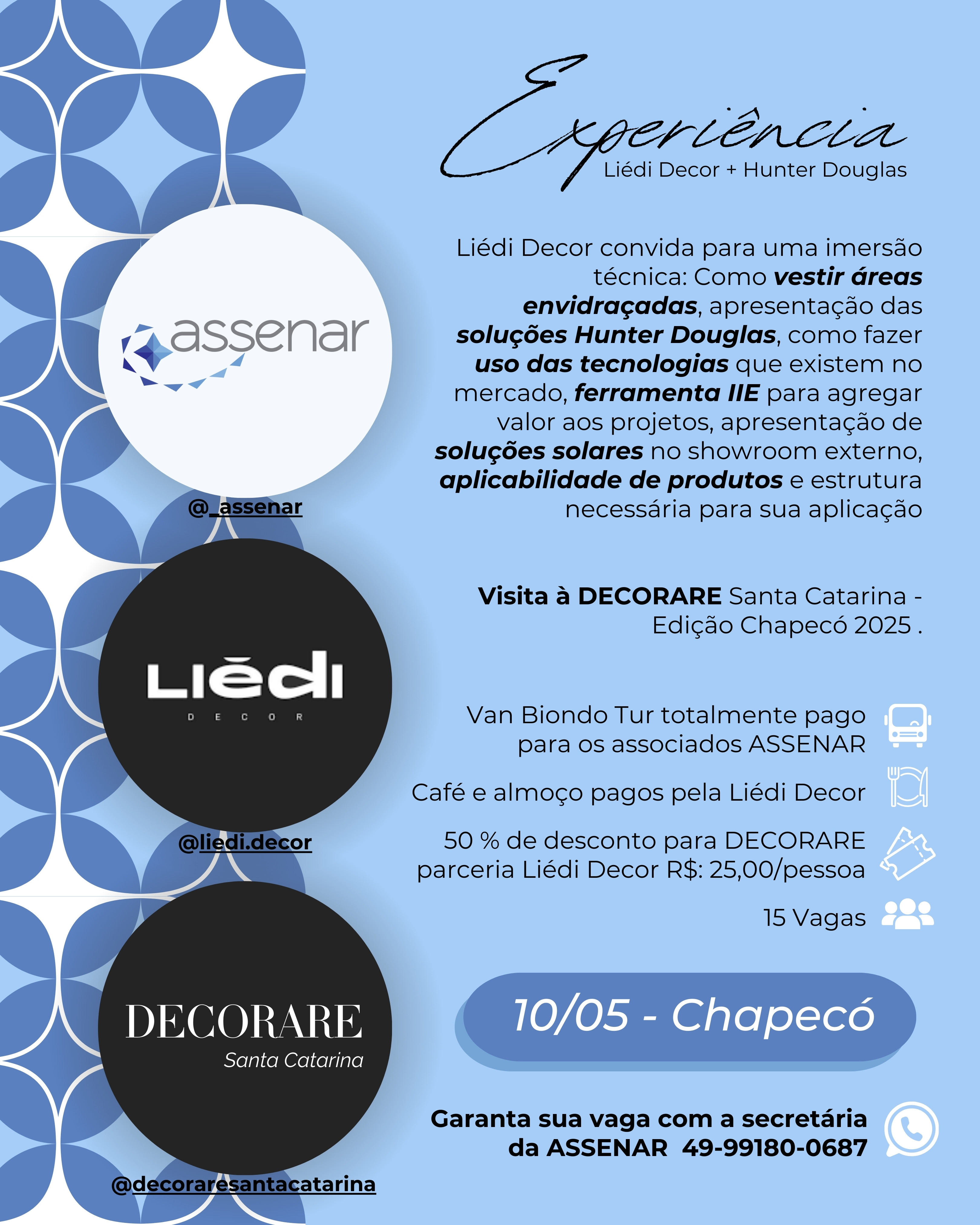 Convite Experiência Liédi Decor e DECORARE