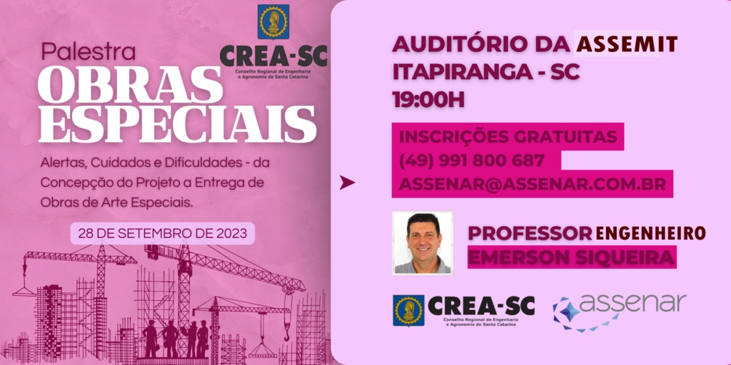 Amanhã tem palestra Obras de Arte Especiais