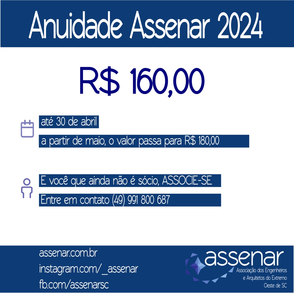 Anuidade Assenar 2024