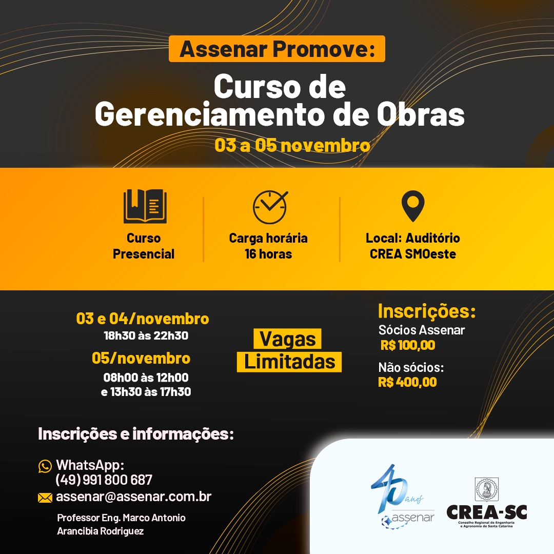 Conheça o Professor Arancibia, do Curso Gerenciamento de Obras