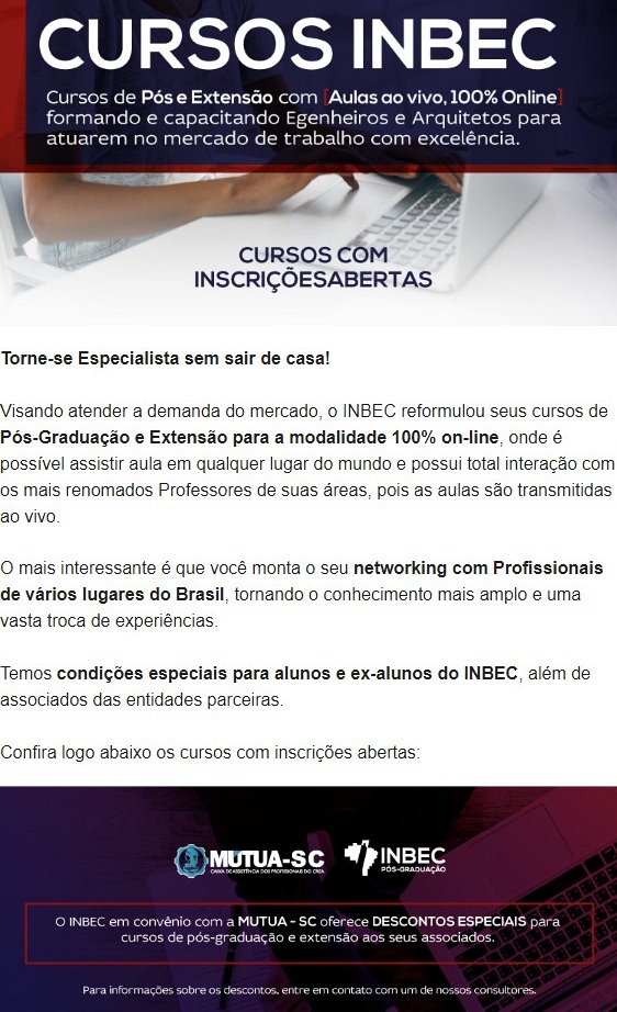 Mutua e Inbec oferecem pós e especialização on-line