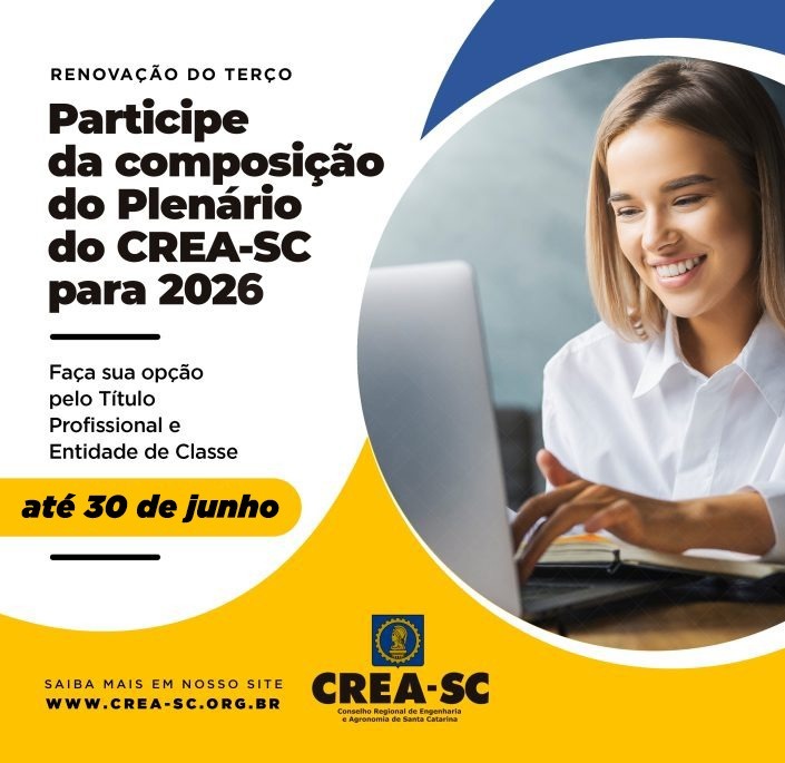 Participe da composição do plenário do CREA-SC para 2026