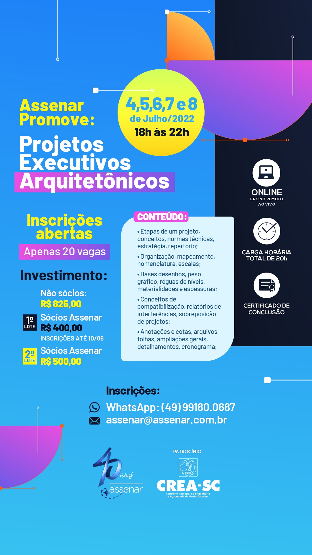 Últimos dias para inscrição no Curso Projeto Executivo Arquitetônico